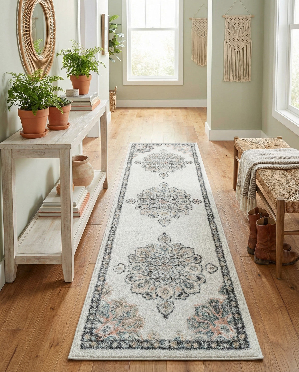 Beverly Grove Collection Area Rug - Melrose (Ivory) Runner Ivory  lifestyle 84
