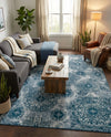 Riviera Elegance Collection Area Rug -  Monaco (Blue) Rectangle Blue  lifestyle 23