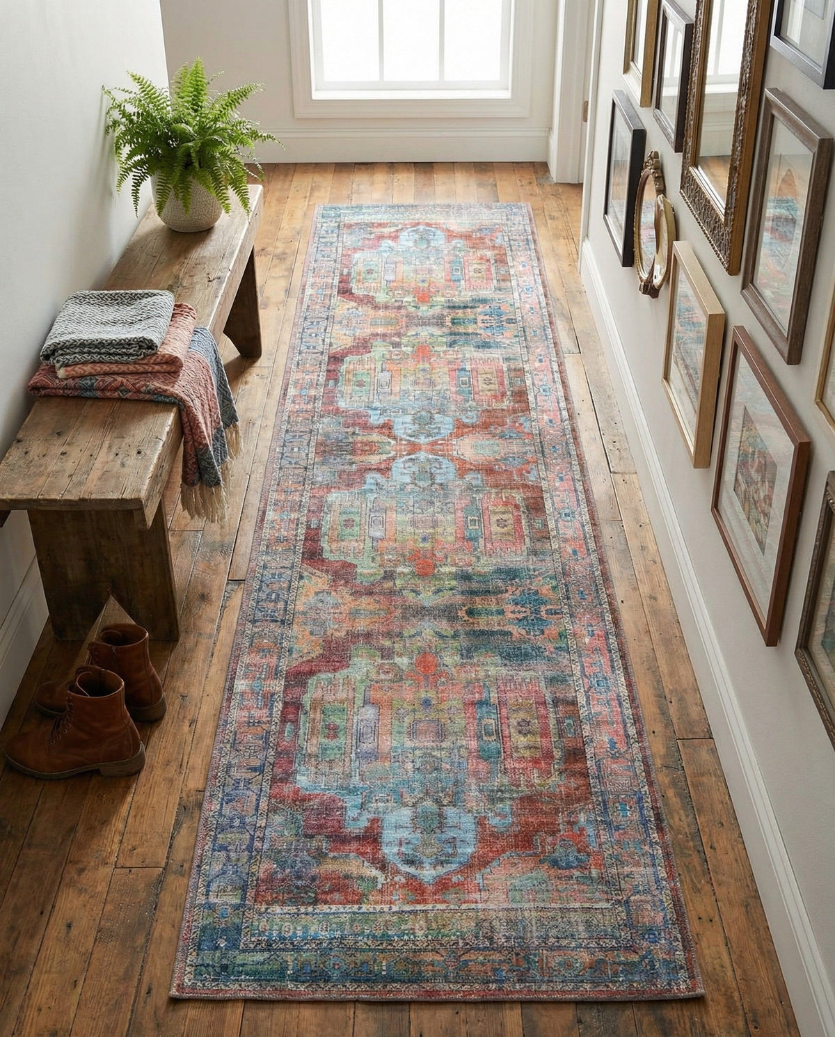 Zahara Oasis Collection Area Rug - Sahara Runner Multi  lifestyle 138