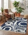 Sahara Chic Collection Area Rug -  Nubia Rectangle Blue  lifestyle 58