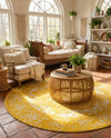 Georgetown Rugs Collection Area Rug - Dupont (Yellow) Round Yellow  lifestyle 53