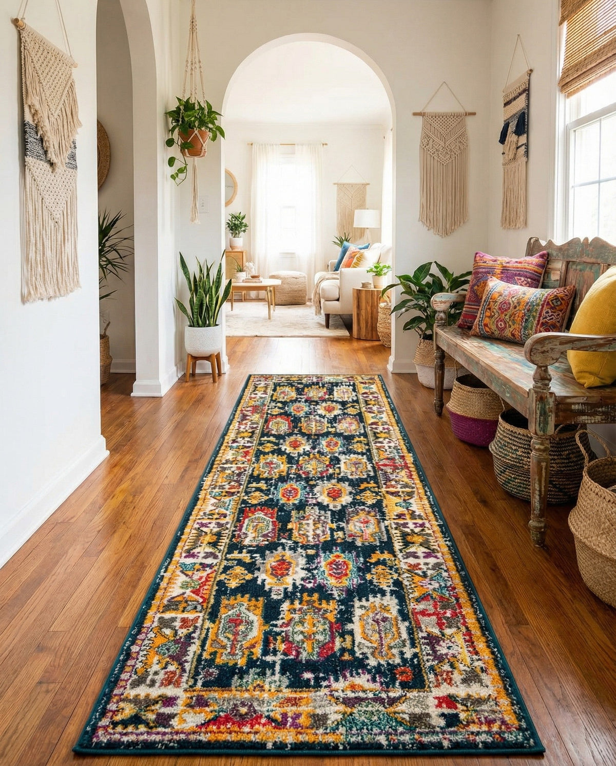 Brighton Terrace Collection Area Rug -  Portslade Runner Navy Blue  lifestyle 133