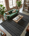 Marrakech Lattice Collection Area Rug - Medina (Black) Rectangle Black  lifestyle 5