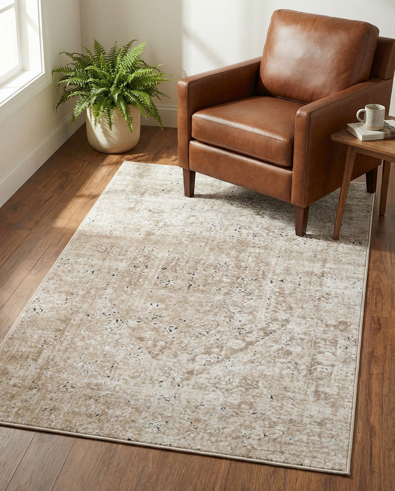 Coastal Manor Collection Area Rug -  Wavecrest Rectangle Beige  lifestyle 38
