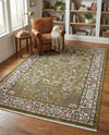Persian Elegance Collection Area Rug -  Kerman (Green) Rectangle Green  lifestyle 21