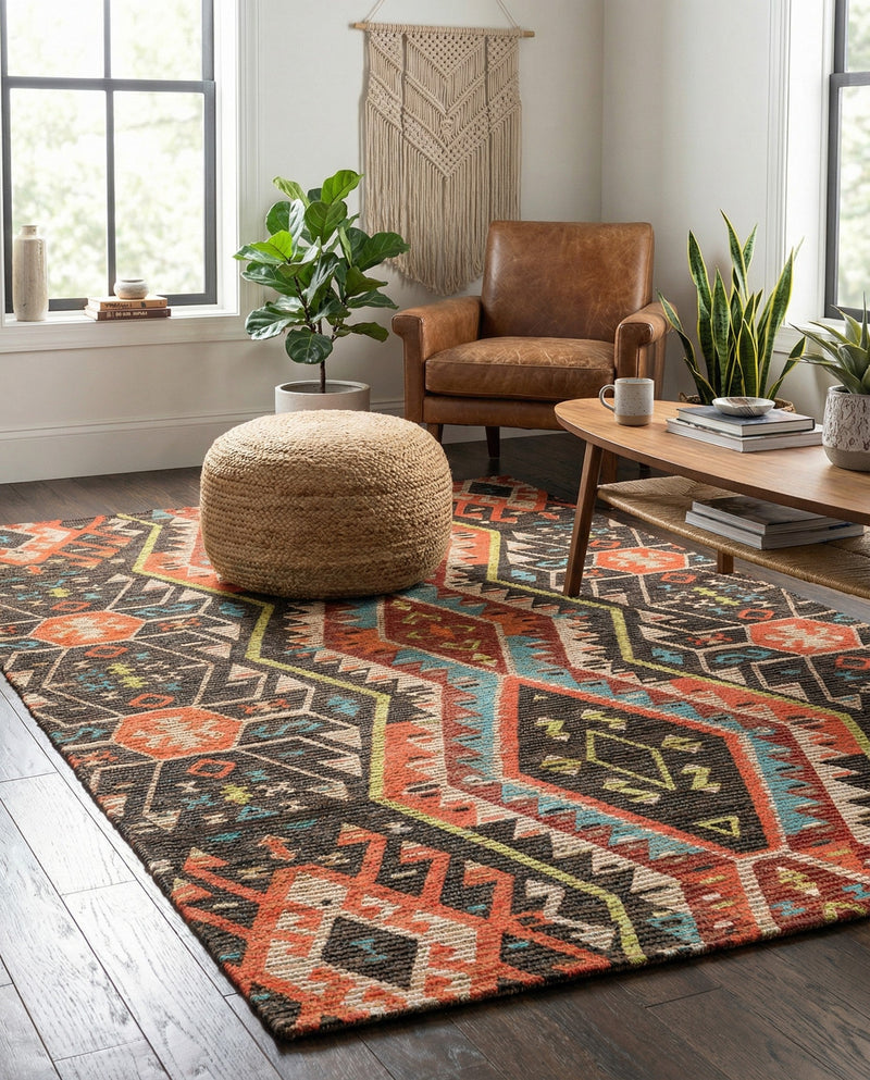 Savannah Threads Collection Area Rug - Yosemite Rectangle Multi  lifestyle 14