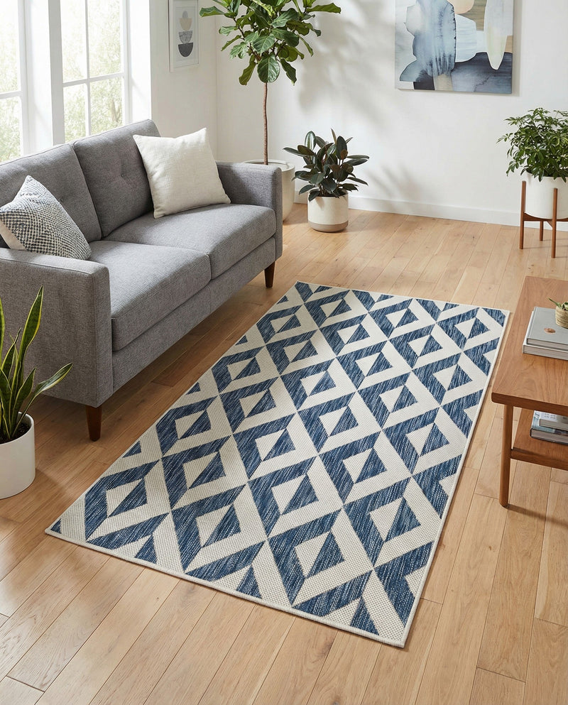 Urban Oasis Rugs Collection Area Rug -  Highrise (Blue) Rectangle Blue  lifestyle 19