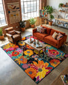 Venetian Elegance Collection Area Rug -  Accademia Rectangle Black  lifestyle 61
