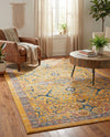 Seville Stripes Collection Area Rug -  Malaga (Yellow) Rectangle Yellow  lifestyle 21
