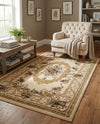 Versailles Elegance Collection Area Rug -  Louveciennes (Cream) Rectangle Cream  lifestyle 31