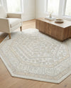 Adriana Terrace Collection Area Rug - Capri (Ivory) Octagon Ivory  lifestyle 64