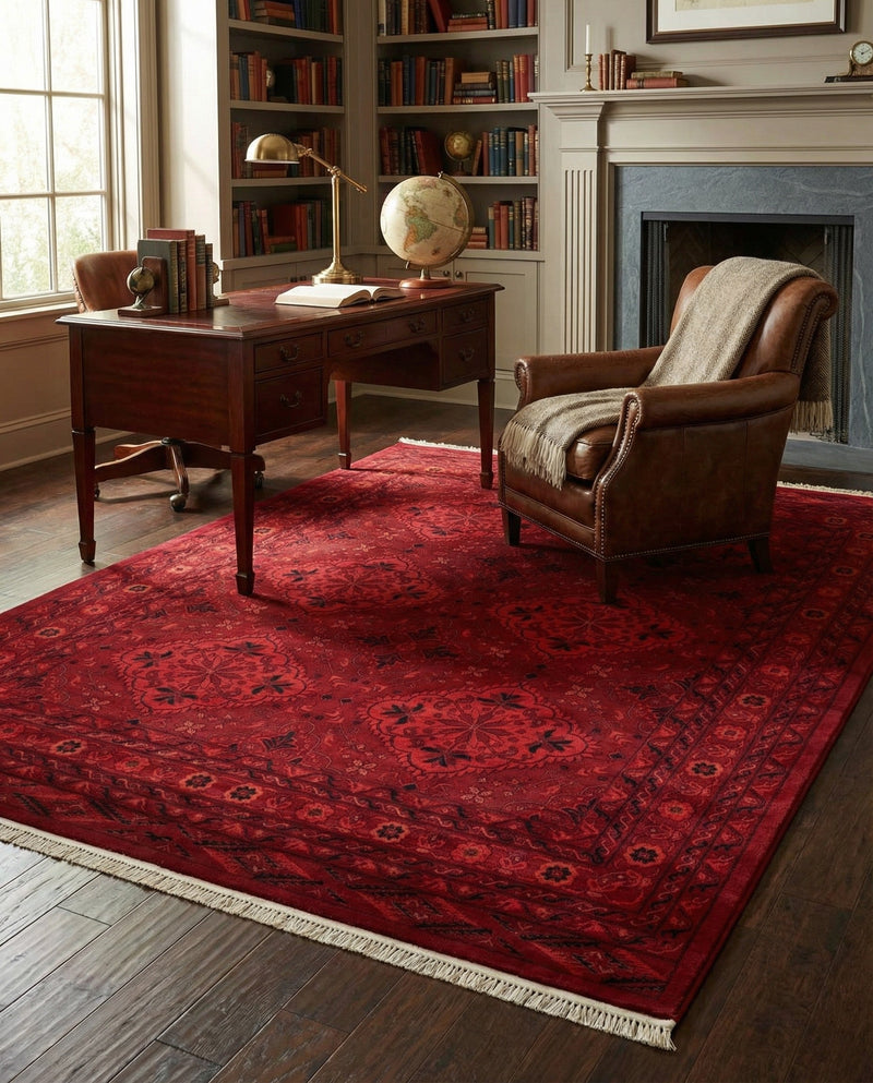 Samarkand Elegance Collection Area Rug -  Samanid Rectangle Red  lifestyle 20