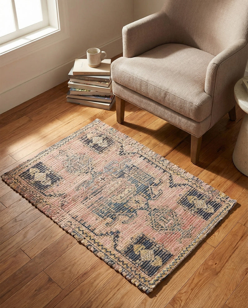 Savannah Threads Collection Area Rug -  Sonoran Rectangle Antique Red  lifestyle 5