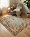 Jaipur Elegance Collection Area Rug -  Nahargarh (Light Blue) Square Light Blue  lifestyle 67