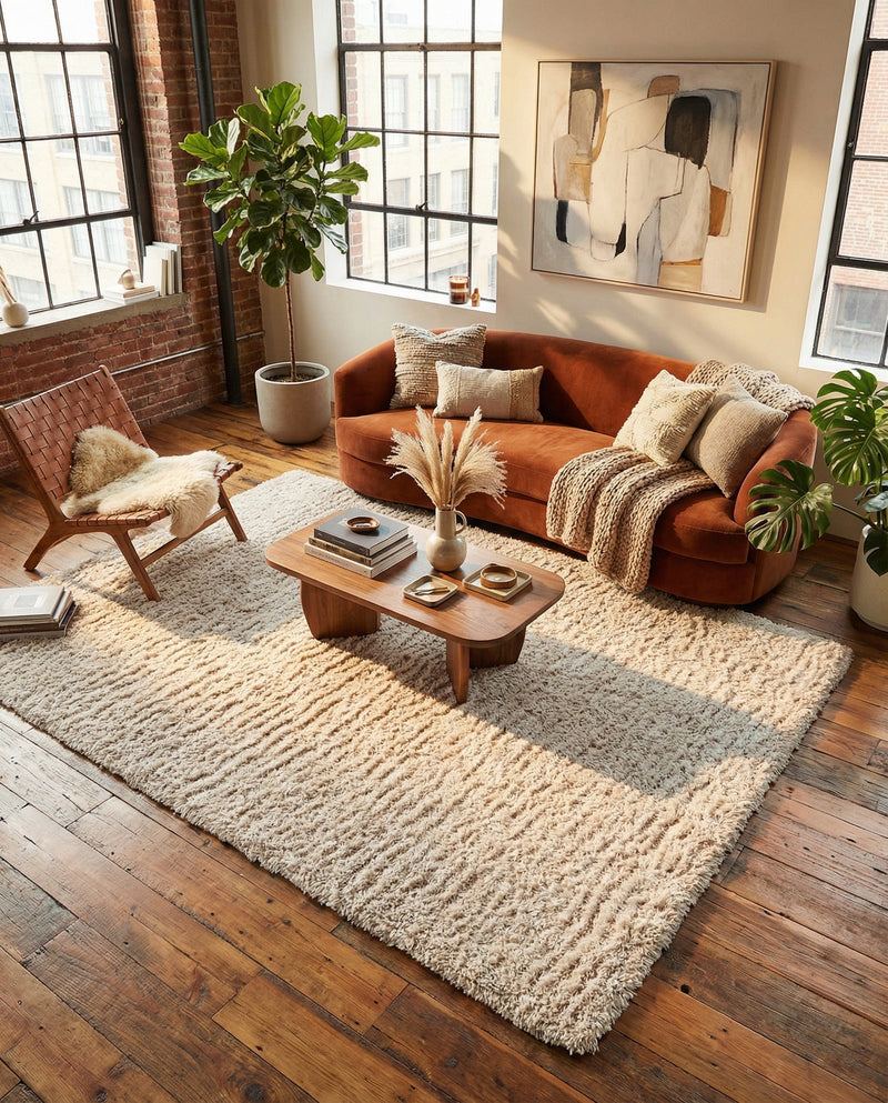 Eternal Plush Oasis Collection Area Rug -  Tranquility (Linen) Rectangle Linen  lifestyle 20
