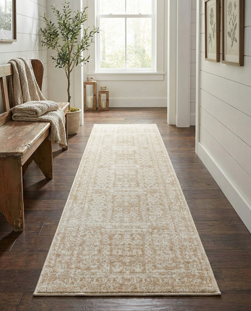Cambridge Classics Collection Area Rug - Trinity (Beige) Runner Beige  lifestyle 76