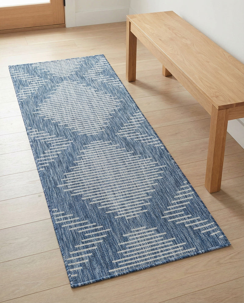 Urban Terrace Collection Area Rug -  Chelsea (Blue) Runner Blue  lifestyle 21