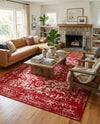 Georgetown Rugs Collection Area Rug - Dupont (Red) Rectangle Red  lifestyle 18