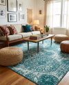 Riviera Elegance Collection Area Rug -  Monaco (Turquoise) Rectangle Turquoise  lifestyle 5