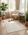 Woven Seaside Jute Collection Area Rug - Savannah (White) Rectangle White  lifestyle 28