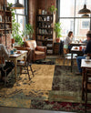 Bistro Lounge Collection Area Rug -  Lungo Rectangle Beige  lifestyle 26