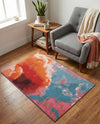 Urban Terrace Collection Area Rug -  Patio Rectangle Gray and Pink  lifestyle 6