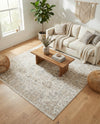 Cascade Range Collection Area Rug -  Shasta (Ivory) Square Ivory  lifestyle 87