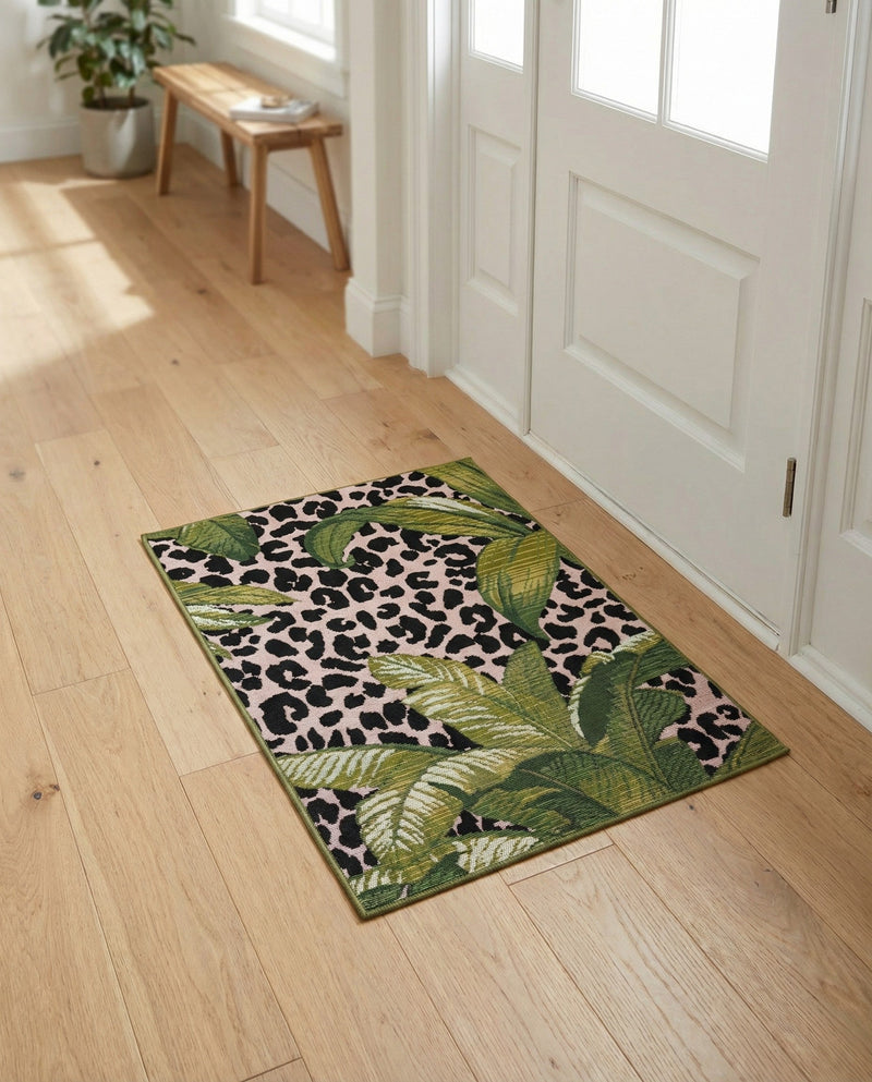 Seaside Blooms Collection Area Rug -  Lotus Rectangle Green  lifestyle 29
