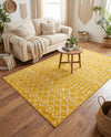 Marrakech Lattice Collection Area Rug - Medina (Yellow) Rectangle Yellow  lifestyle 14