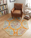 Arcadia Rugs Collection Area Rug -  Atlantis (Orange) Octagon Orange  lifestyle 44