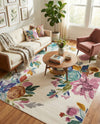 Meadow Breeze Collection Area Rug - Wildflower Rectangle Ivory  lifestyle 43