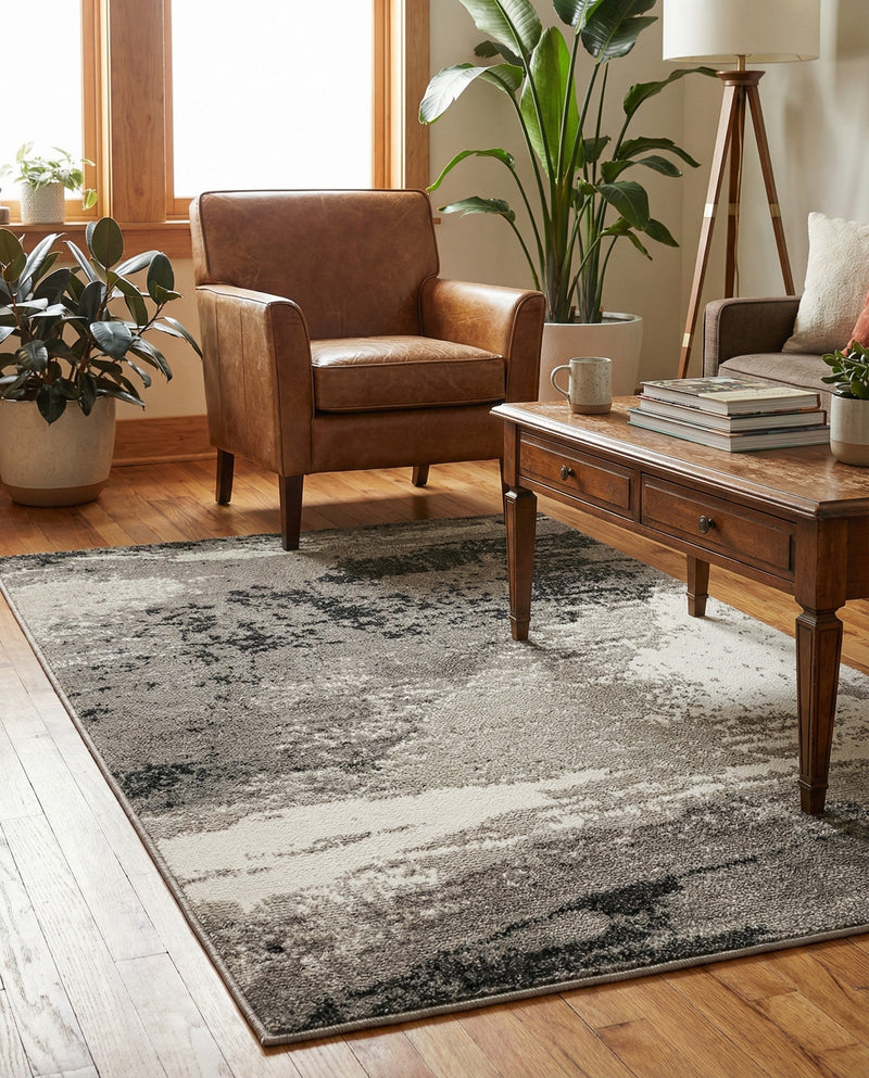 Copenhagen Edge Collection Area Rug - Nyhavn Rectangle Black  lifestyle 34