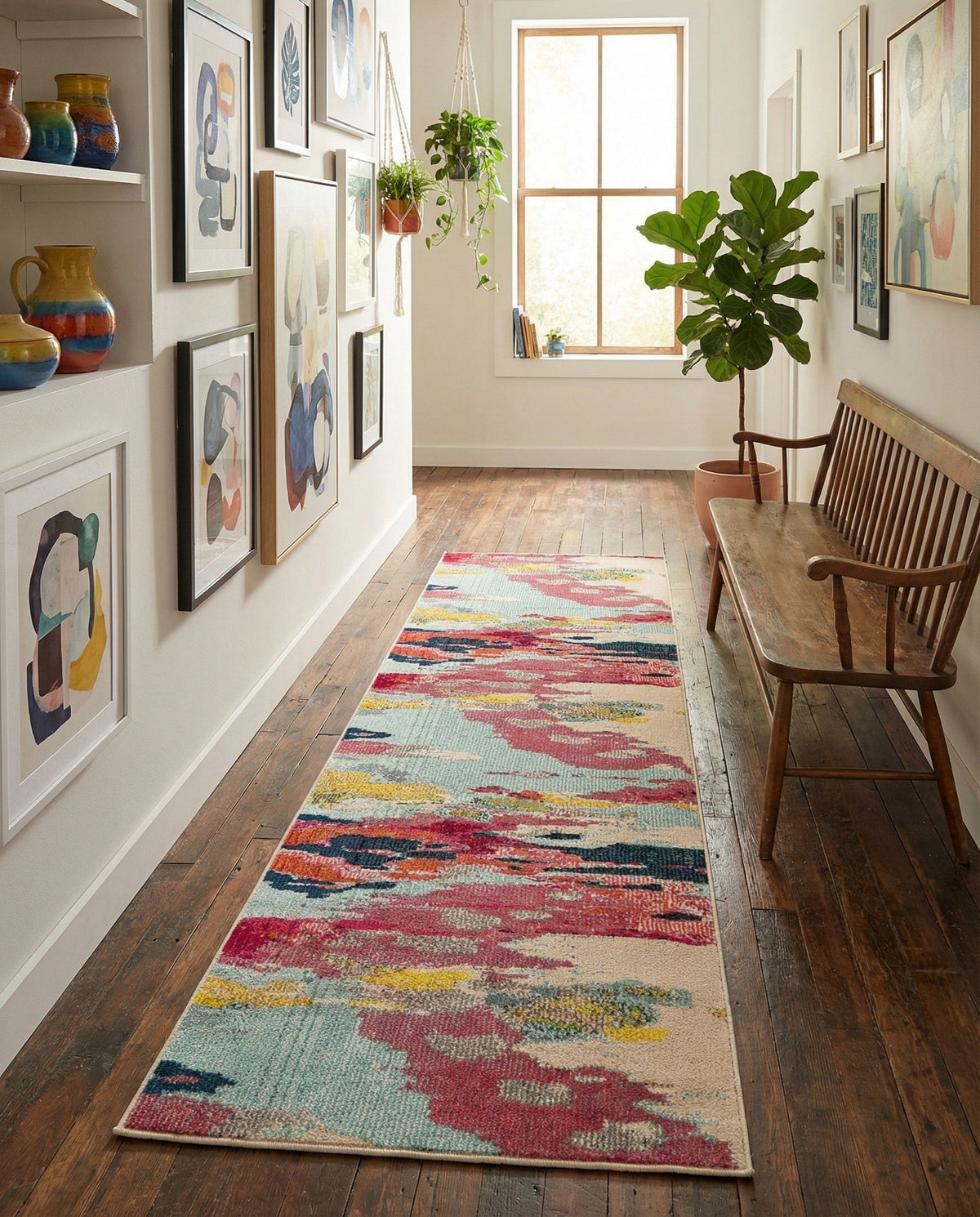 Marrakesh Elegance Collection Area Rug -  Skhirat Runner Pink  lifestyle 67