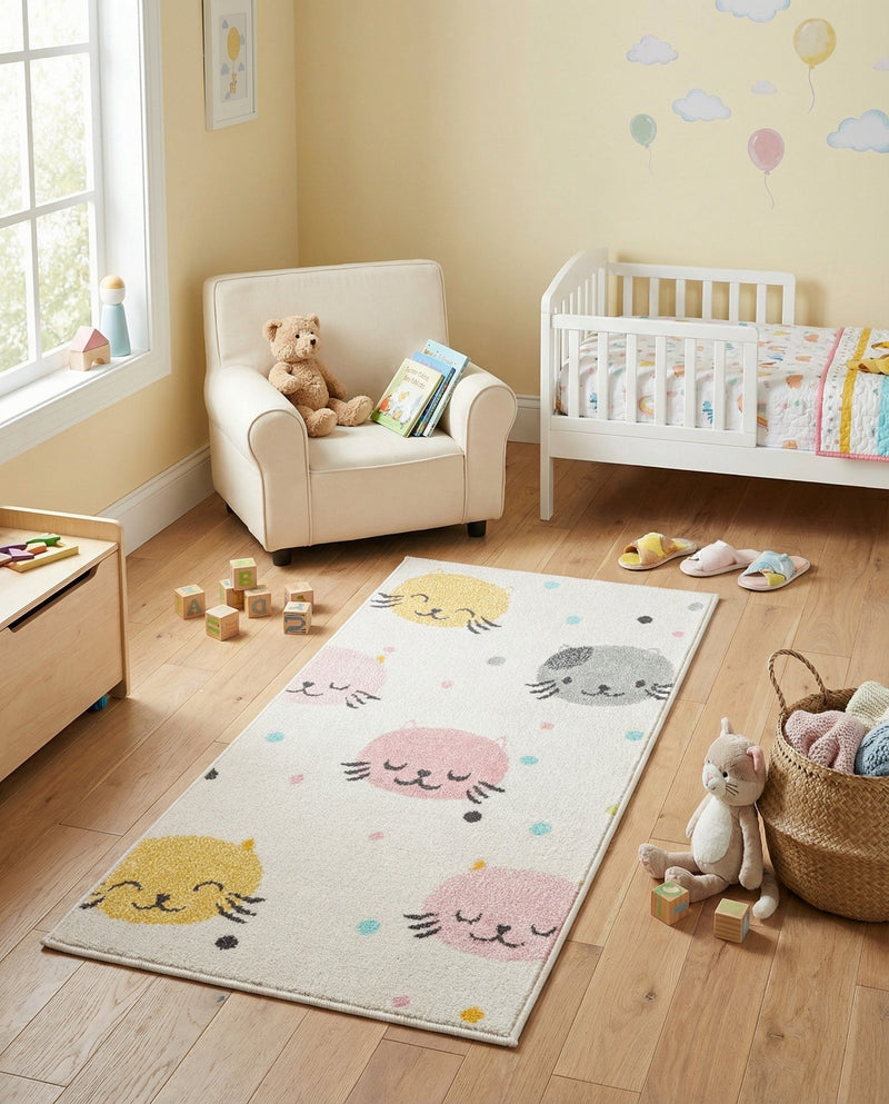 Wonder Tykes Collection Area Rug -  Dazzle Runner Ivory  lifestyle 31