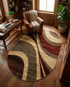 Bistro Lounge Collection Area Rug -  Frappe Oval Beige  lifestyle 57