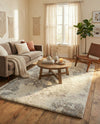 Cozy Haven Shag Collection Area Rug -  Tranquility (Khaki) Rectangle Khaki  lifestyle 9