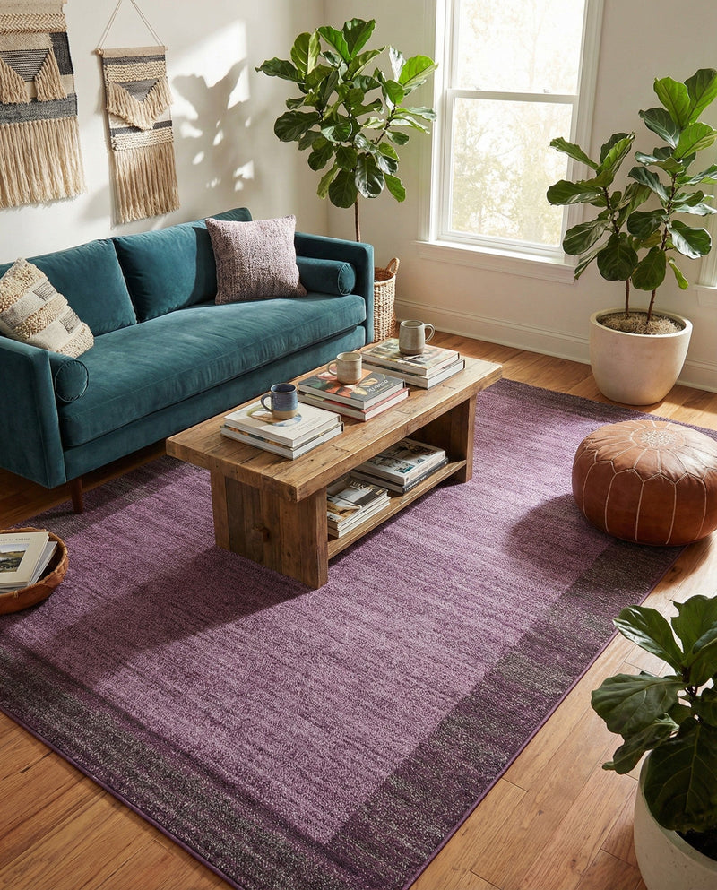 Studio Haven Collection Area Rug -  Conservatory (Violet) Rectangle Violet  lifestyle 9