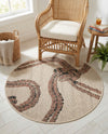 Seaside Haven Rugs Collection Area Rug -  Dunes Round Beige  lifestyle 76