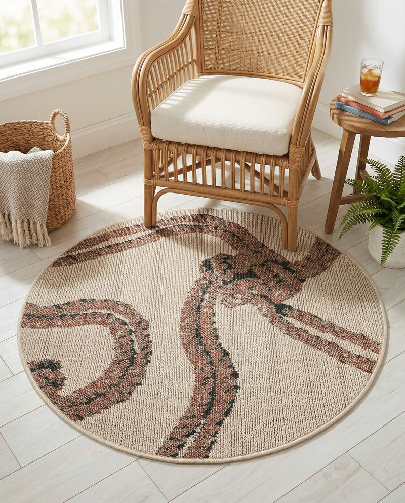 Seaside Haven Rugs Collection Area Rug -  Dunes Round Beige  lifestyle 76