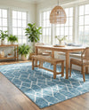 Garden Maze Retreat Collection Area Rug -  Greenbower Rectangle Blue  lifestyle 18