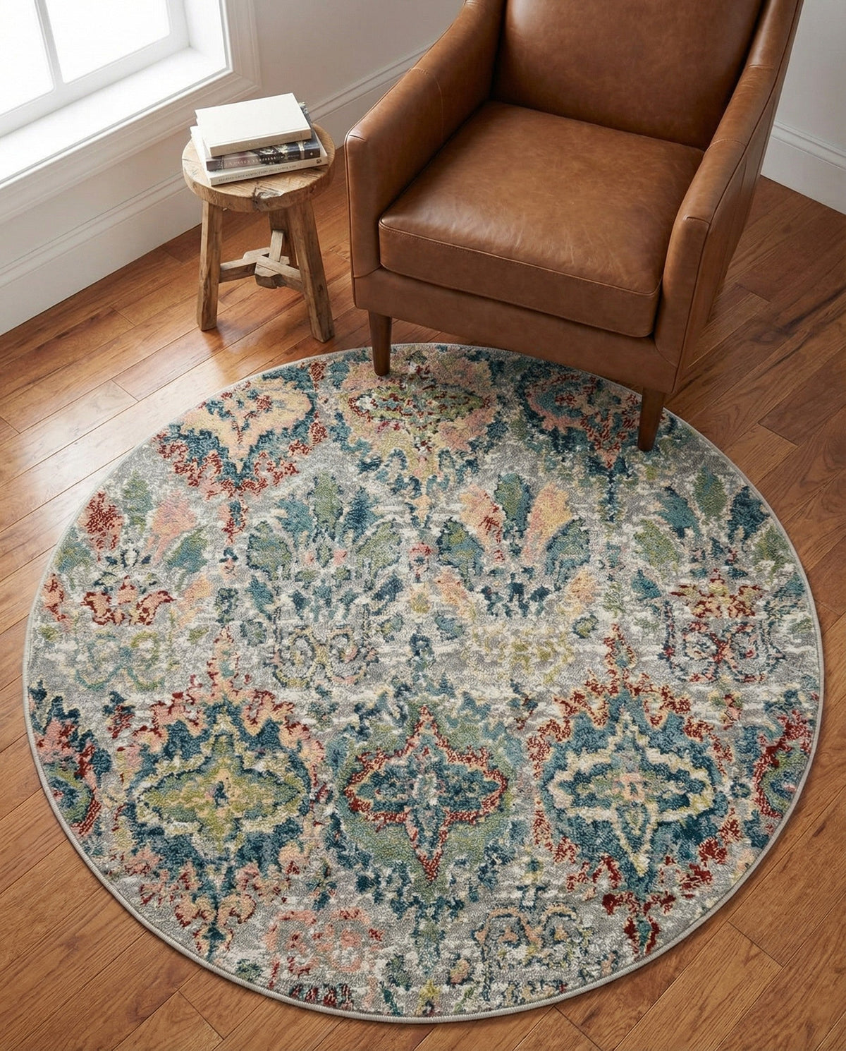 Savannah Elegance Collection Area Rug -  Forsyth Round Multi  lifestyle 97