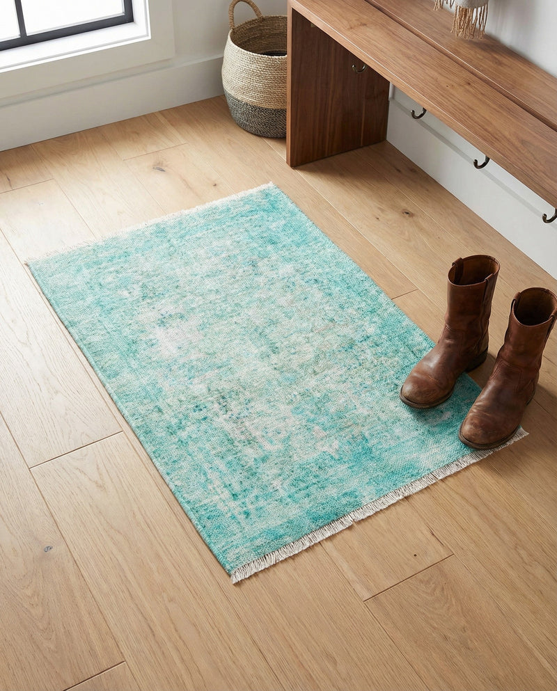 Bazaar Chic Collection Area Rug -  Taza Rectangle Turquoise  lifestyle 8