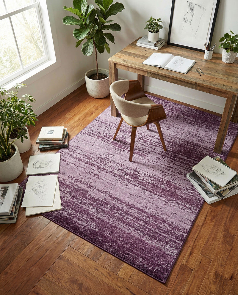 Studio Haven Collection Area Rug -  Gallery (Violet) Rectangle Violet  lifestyle 25