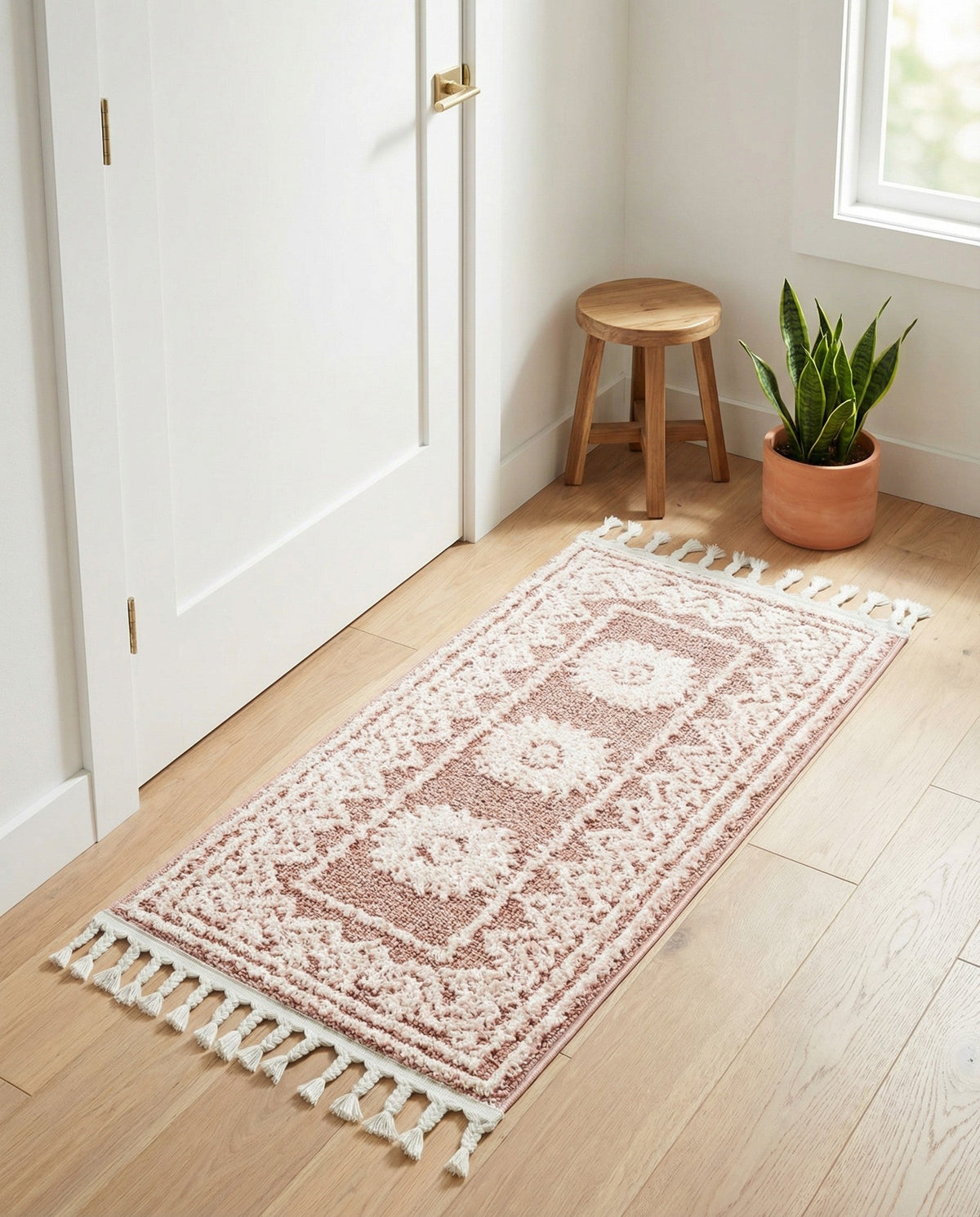 Sahara Chic Collection Area Rug -  Tangier Runner Pink  lifestyle 199