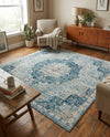 Coastal Haven Collection Area Rug - Seabreeze (Navy Blue) Square Navy Blue  lifestyle 70
