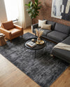 Sahara Essence Collection Area Rug - Oasis (Black) Rectangle Black  lifestyle 15
