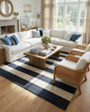 Martha's Vineyard Blueprints Collection Area Rug - Edgartown Rectangle Nautical Navy  lifestyle 56