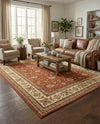 Jaipur Elegance Collection Area Rug -  Nahargarh (Brick Red Light Rose) Rectangle Brick Red Light Rose  lifestyle 15