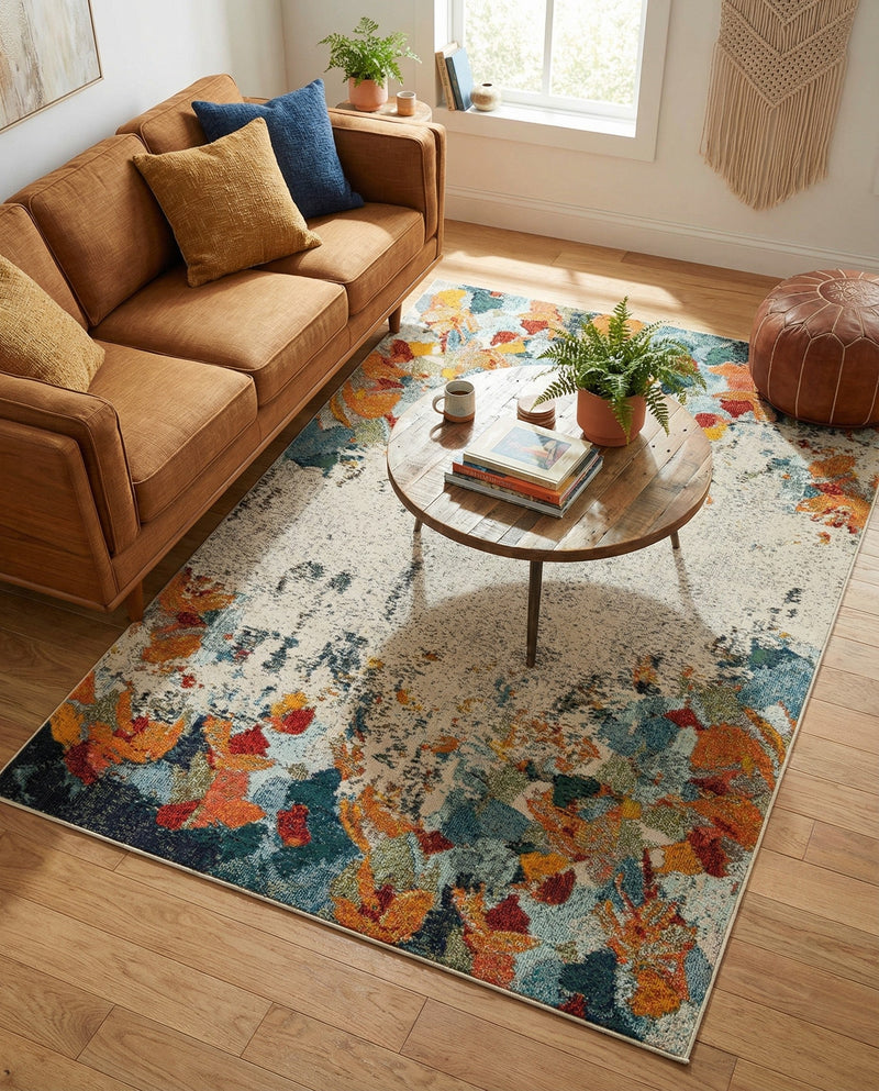 Chromatic Oasis Collection Area Rug -  Twilight Rectangle Multi  lifestyle 22