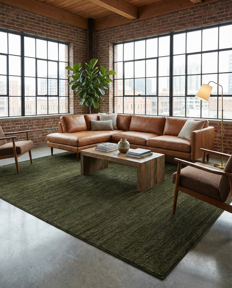 Bloomsbury Elegance Collection Area Rug -  Kensington (Green) Rectangle Green  lifestyle 22